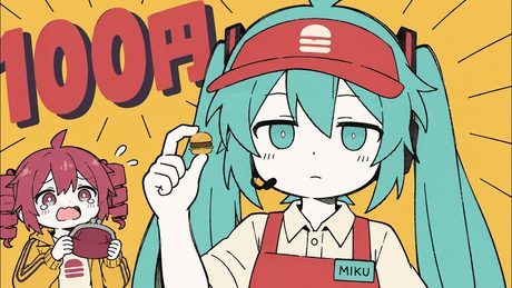 100円バーガー / 初音ミク・重音テト