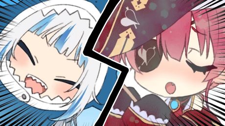 I'M H O R N Y【hololive/houshou marine & Gawr Gura】