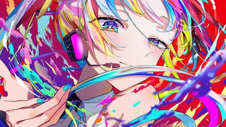極彩色 / 初音ミク・鏡音リン・鏡音レン・v_flower・心華・歌愛ユキ・可不・Ci flower・知声・小春六花・夏色花梨・花隈千冬・重音テトSV・ゲキヤクβ・カゼヒキβ・ナースロボ_タイプT